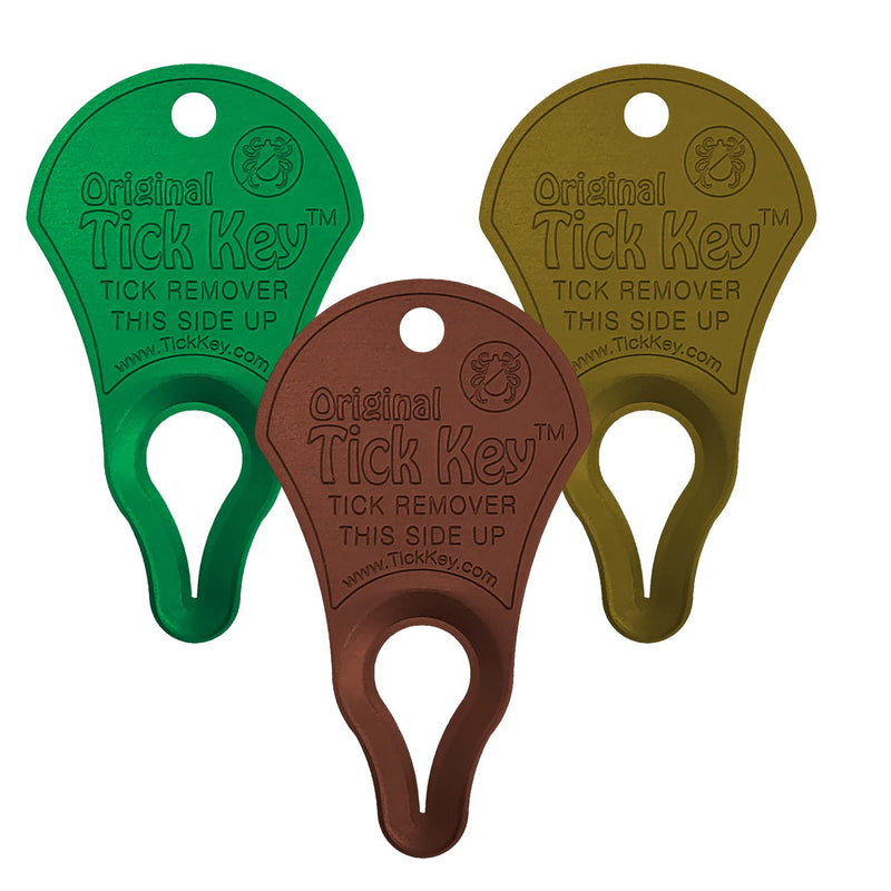 The Original Tick Key -Tick Detaching Device - Portable, Safe and Highly Effective Tick Detaching Tool - 3 Pack (Earth) - BeesActive Australia