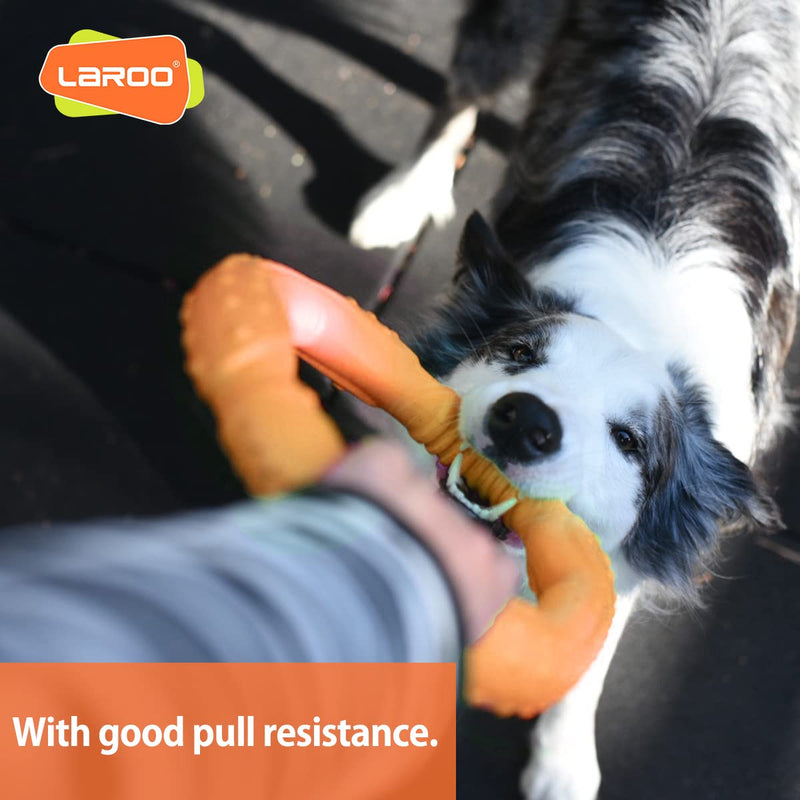 LaRoo Dog Flying Ring Toys, Floating Flying Dog Disc Toys, Summer Pet Training Outdoor Durable Chew Toys for Medium and Large Dogs Orange-L - BeesActive Australia