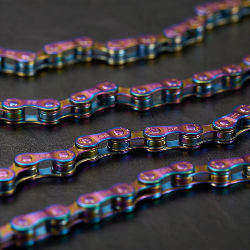 6/7/8 Speed Bike Chain Rainbow Chain for Bike 1/2" x11/128 116 Links Lightweight Bicycle Chain?Bike Chains MTN BTX MTB Mountain Bike Road Bicycle Chain 8 - BeesActive Australia
