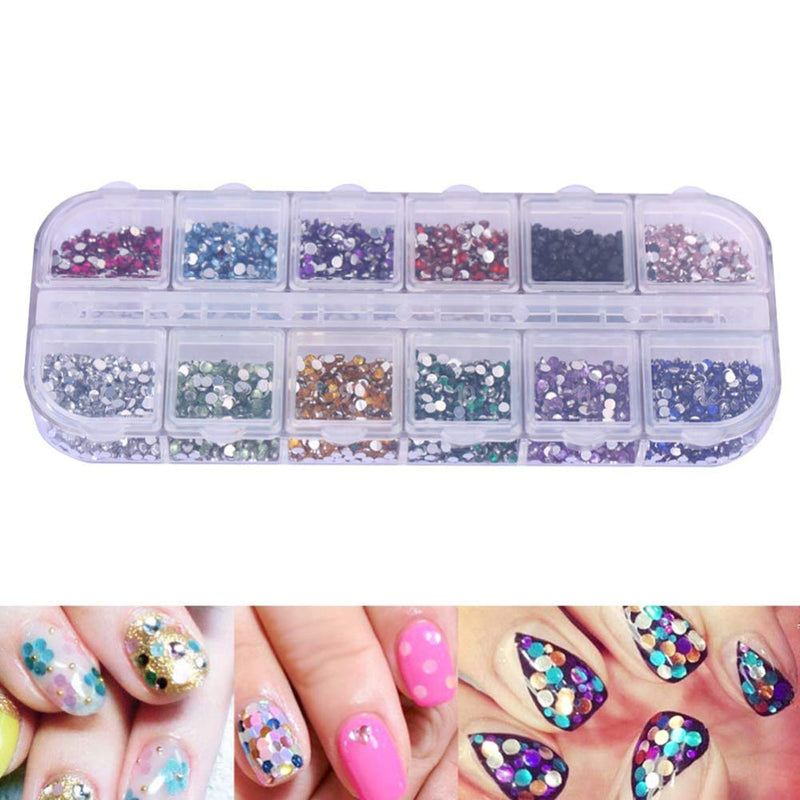 YesLady Nail Art Crystal Rhinestones Stone Gems 3D Design DIY Pearl Kit With Tweezer&Gems Picking Pen - BeesActive Australia