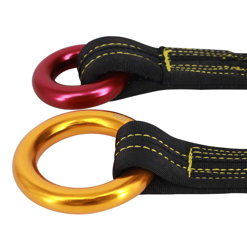 NewDoar Rappel Ring 25kN Gold Large O-Ring Rope Connector for Rock Climbing Arborist Rescue Hammock and Slackline gold 2pcs - BeesActive Australia
