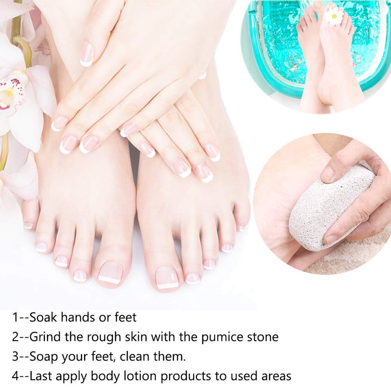 Foot Pumices,Wemaker Natural Earth Lava Pumice Stone for Feet 2 PCS, Pedicure Tools Hard Skin Callus Remover for Feet and Hands - Natural Foot File Exfoliation to Remove Dead Skin - BeesActive Australia