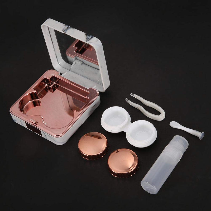 Contact lens case, box of marble contact lenses, for home Glasses care products Glasses care products for travel(Rose gold) Rose Gold - BeesActive Australia