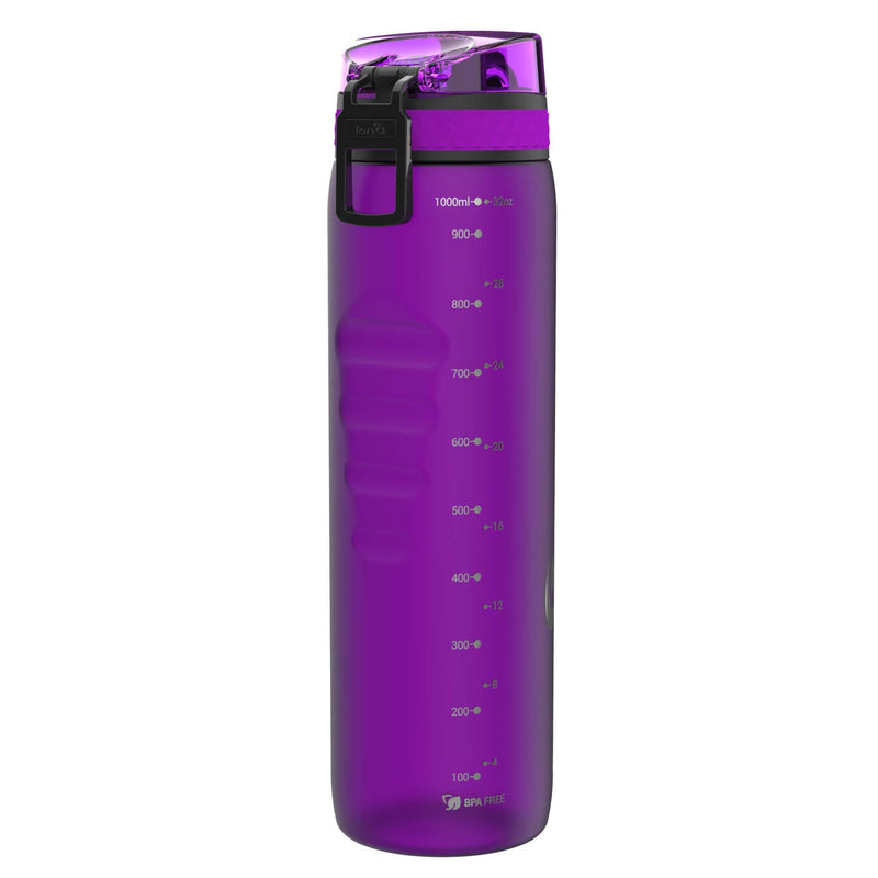 Ion8 Quench Leak Proof BPA Free Outdoors & Gym Water Bottle, 1000ml (32 oz), Frosted Purple - BeesActive Australia