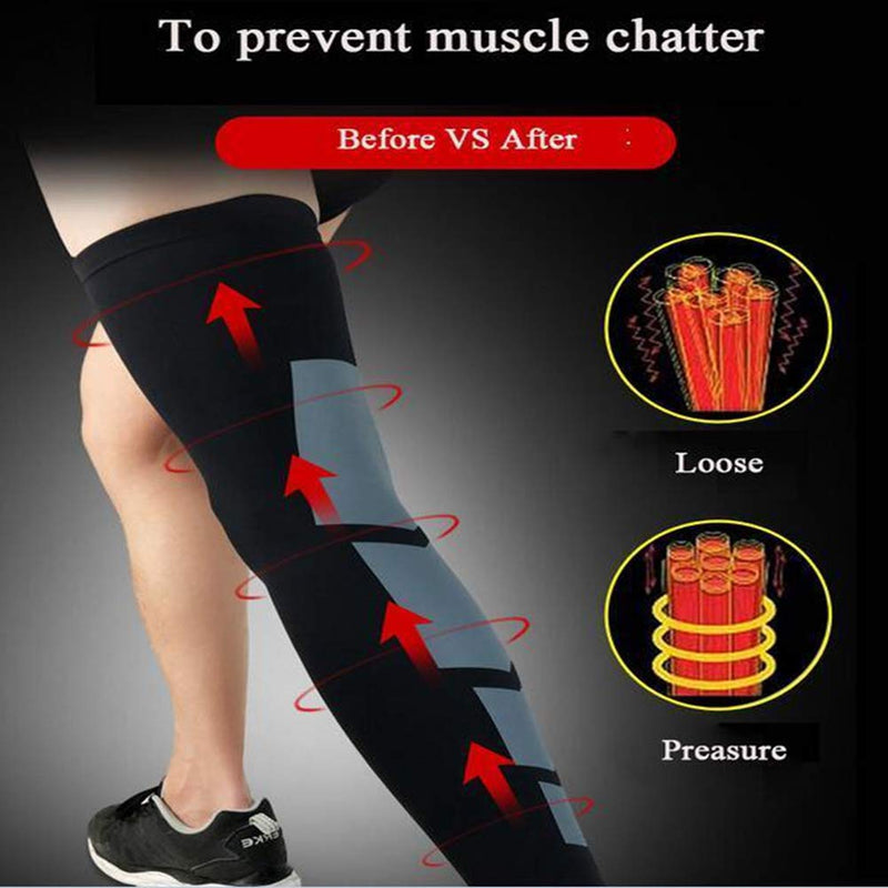 Zerone Compression Calf Sleeves, Unisex Elastic Anti-slip Lengthened Calf Support Brace Sleeves Leg Compression Socks for Shin Splint, Calf Pain Relief, Leg Cramps, Running, Nurses, Circulation Black M - BeesActive Australia
