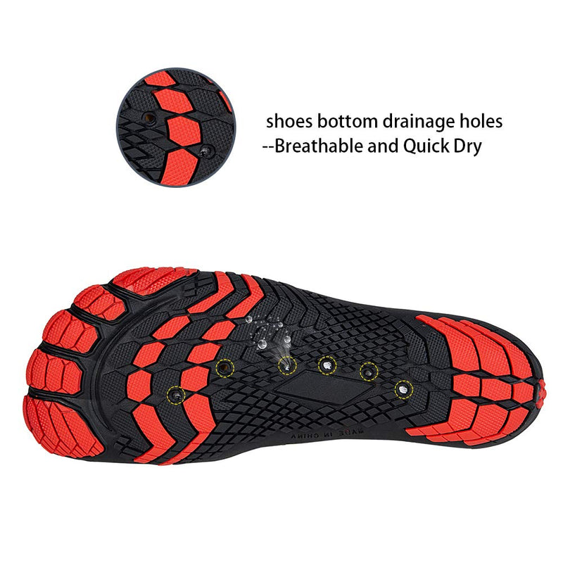 Water Shoes Mens Womens Barefoot Diving Swim Shoes Water Sports Non-Slip Aqua Shoes for Swim Pool, Beach,Hiking, Kayaking, Boating,Surfing 9 Women/6.5 Men White-c - BeesActive Australia