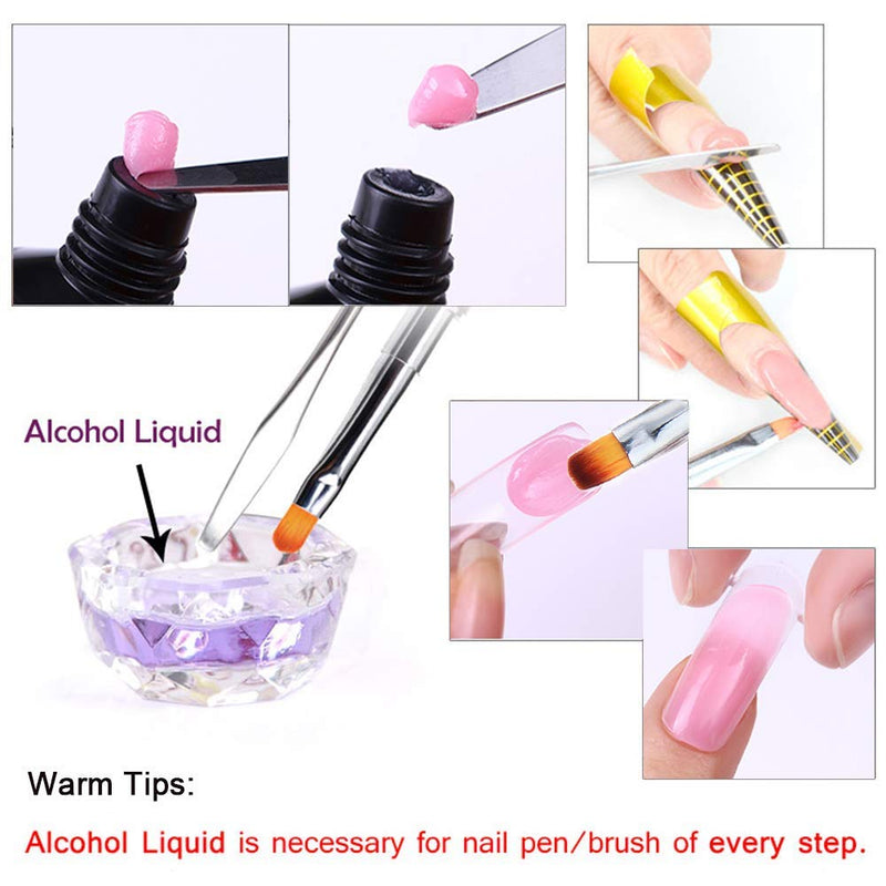 2 Pcs Acrylic UV Gel Dual-Ended Gel Brush, Kalolary Gel Picker and Nail Pusher Peeler Scraper, Triangle Nail Polish Cuticle Remover Stainless Steel Gel for Nails Extension - BeesActive Australia