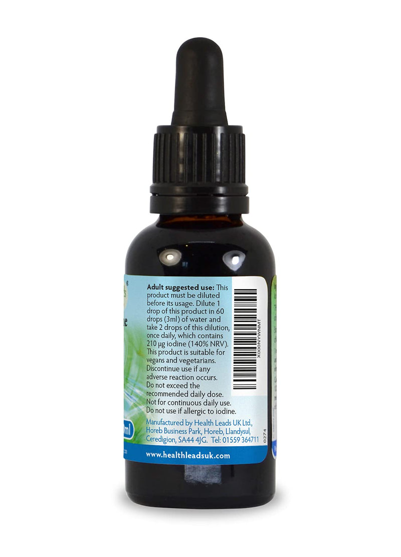 Lugols 5% Iodine Solution 30ml, True 5% Liquid Formulation, Bulb Pipette for Easy & Accurate Dispensing, Formulated & Made in Wales - BeesActive Australia