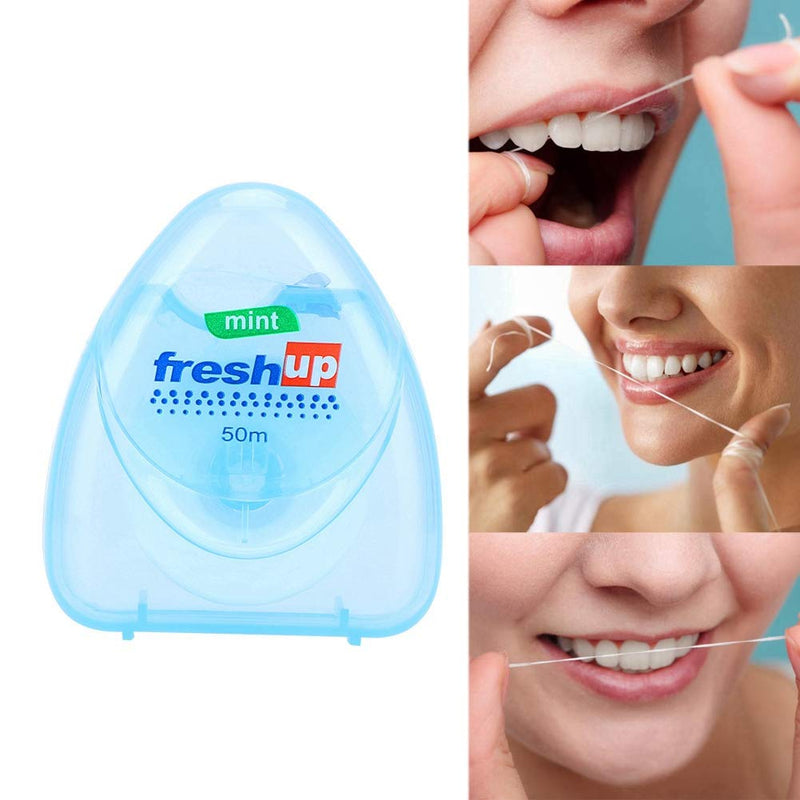 50m Micro-Wax Mint Flavor Dental Floss, High Tensile Ultra-Fine Straight Dental Floss, Soft Clean Teeth, Breaks Way Not Easily - BeesActive Australia