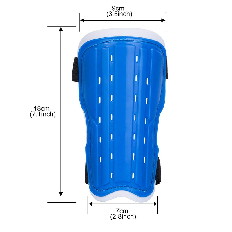 Soccer Shin Pad Over Knee Soccer Socks 2 Pairs Kids Leg Carf Protective Shin Pads Adjustable Perforated Breathable Guard Board and Impact Resistant Youth Kids Soccer Guards Socks Blue - BeesActive Australia