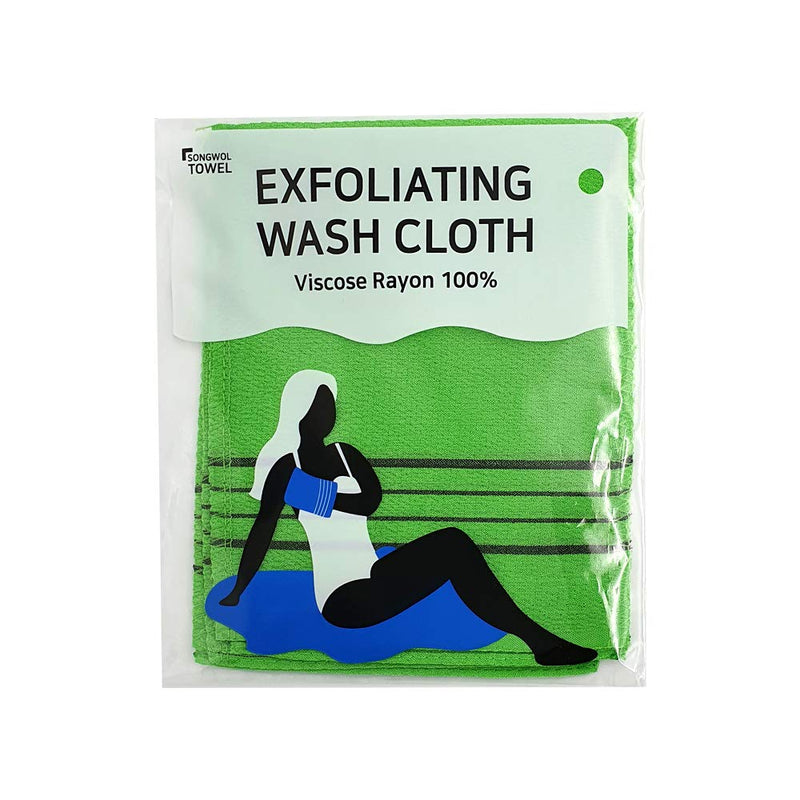 Genuine Korean Exfoliating Scrub Bath Mitten 20pcs -14 cm x 15 cm (5.5 inch x 5.9 inch) Green by Zombie Workers 20 Count (Pack of 1) - BeesActive Australia