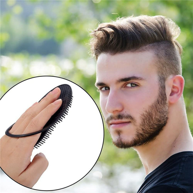 3 PACK Hand Pocket Comb Scalp Massager Portable Soft Pocket Men Black Brush Accessories for Home Travel Office - BeesActive Australia
