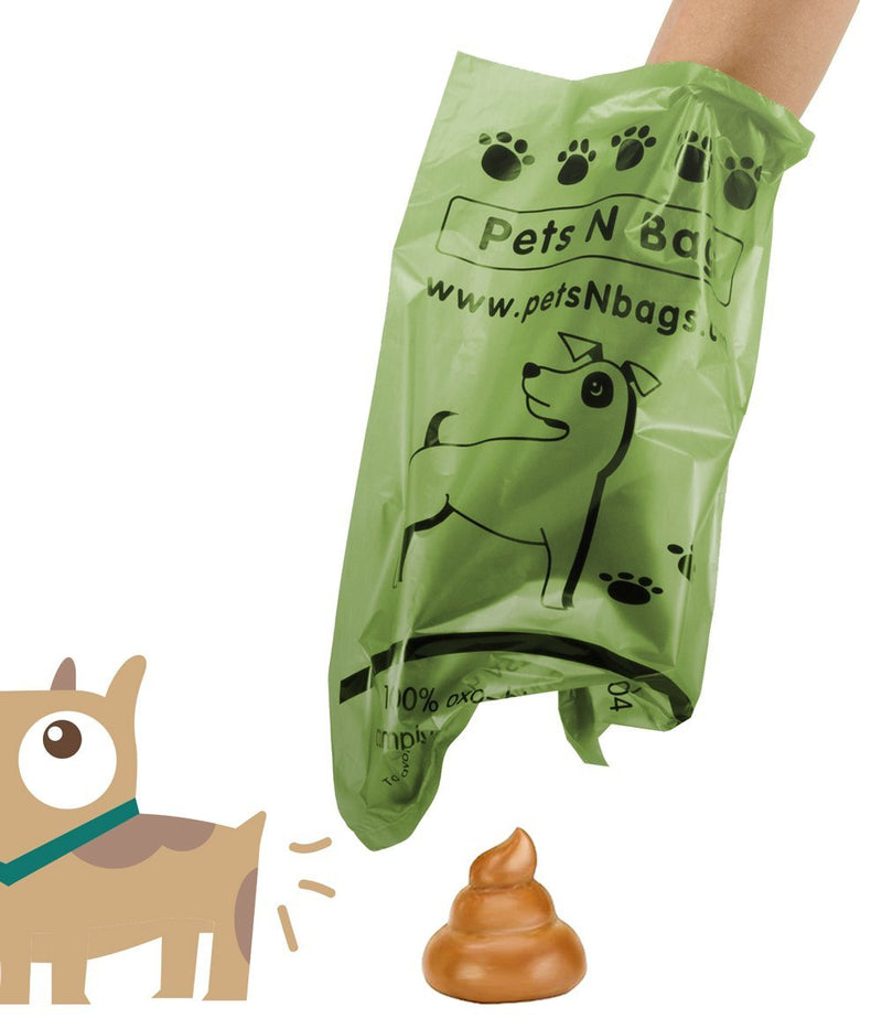 Poop Bags, Environment Friendly Pets N Bags Dog Waste Bags, Biodegradable, Refill Rolls, Includes Dispenser (16 Rolls / 240 Count) 16 Rolls / 240 Count - BeesActive Australia