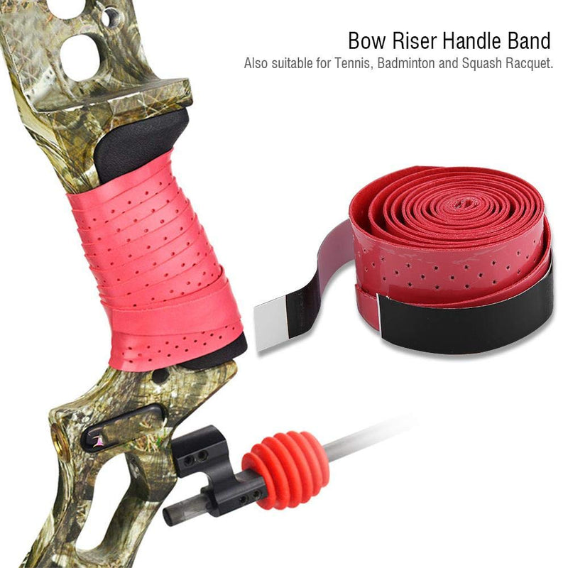 Dilwe Bow Handle Tape, Archery Non-Slip Handle Grip Tape Bow Absorb Sweat Band Archery Accessories Red - BeesActive Australia