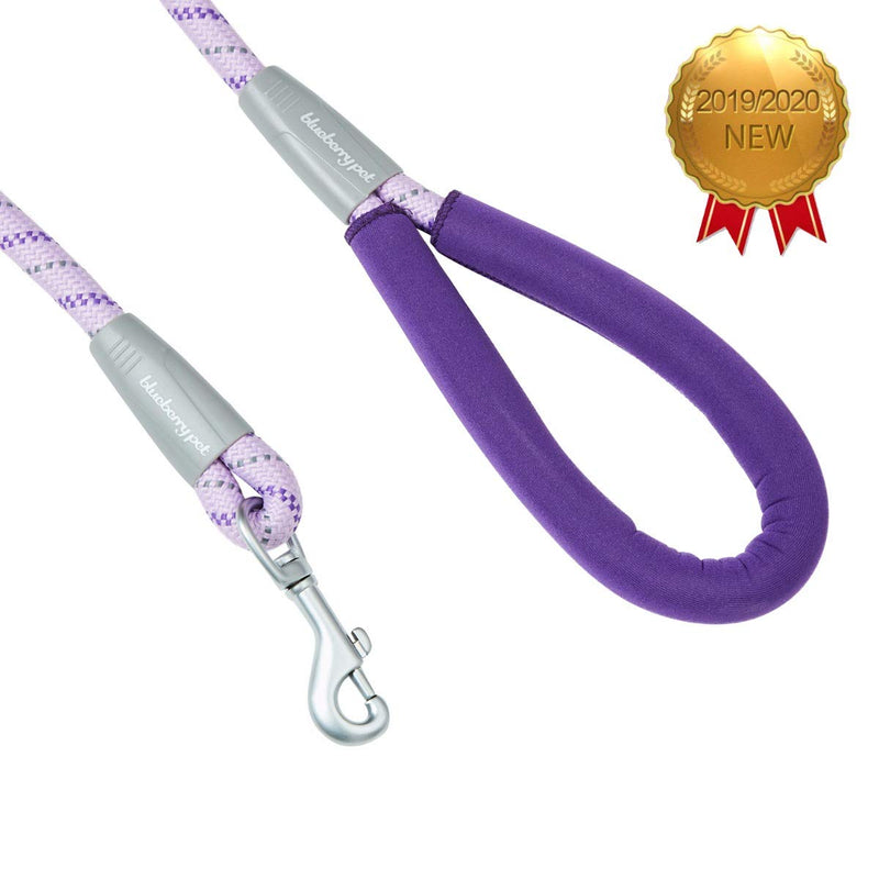 Blueberry Pet 8 Colors Durable Dog Rope Leash with Comfy Neoprene Handle 4 Foot (Pack of 1) Lavender - BeesActive Australia