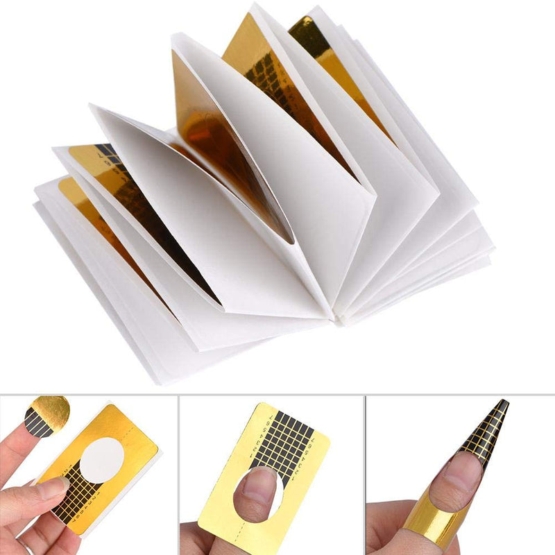 50Pcs/Set Nail Art Guide Form, Extension Forms,Nail Extension, Perfect for Nail Design, Exact Length - BeesActive Australia