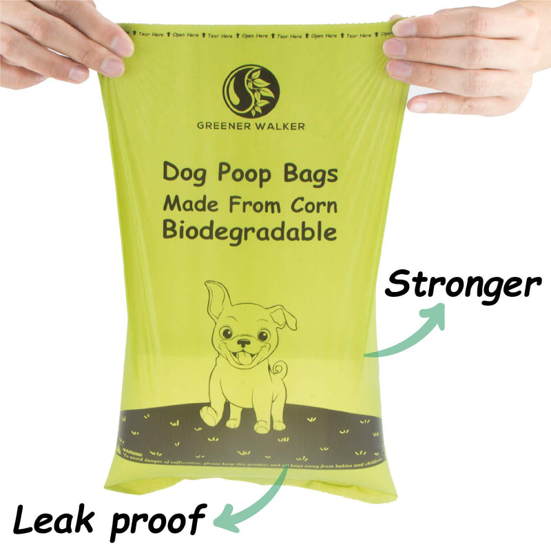 GREENER WALKER Poop Bags for Dog Waste-270 Bags,Extra Thick Strong 100% Leak Proof Biodegradable Dog Waste Bags (Green) Green 270 Count (Pack of 1) - BeesActive Australia