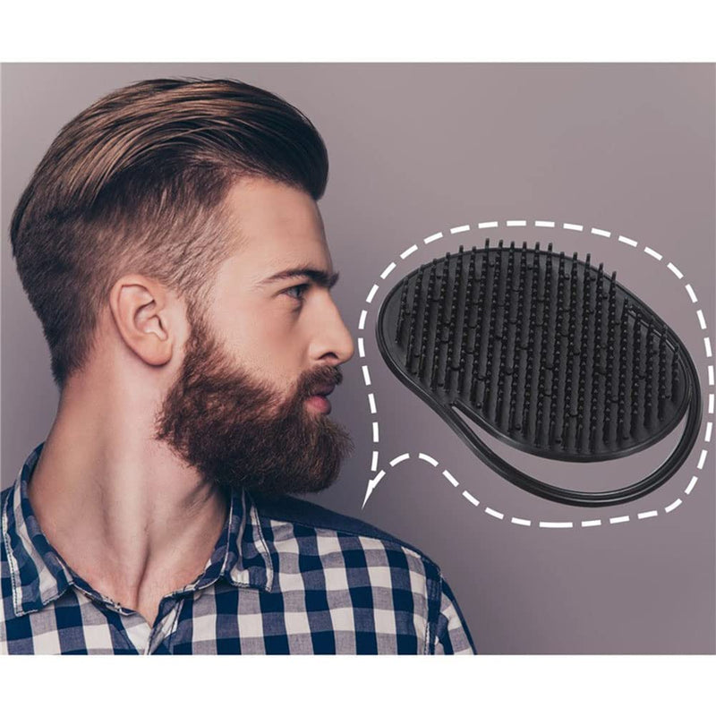 3 PACK Hand Pocket Comb Scalp Massager Portable Soft Pocket Men Black Brush Accessories for Home Travel Office - BeesActive Australia