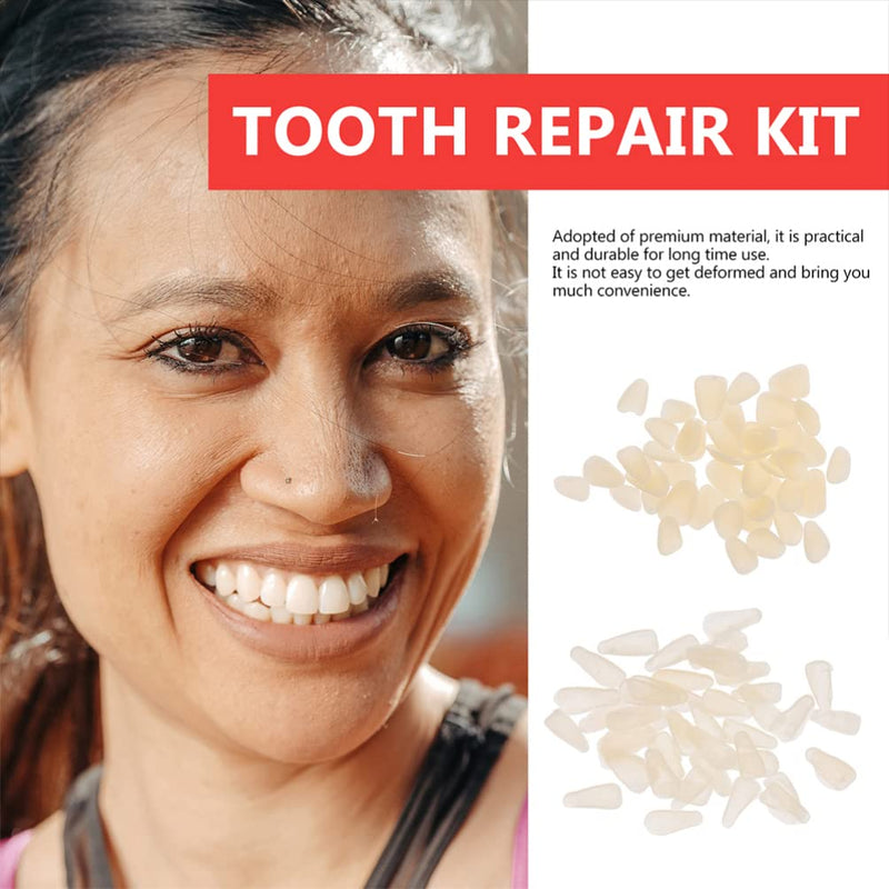 Hemoton 200pcs Teeth Veneers Temporary Tooth Kit Moldable Fake Teeth Resin Teeth Bead Replacementfor Missing Broken Teeth - BeesActive Australia