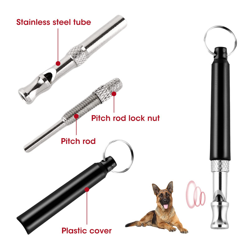 2 Pack Dog Whistle for Stop Barking, Adjustable Ultrasonic Dog Whistle Professional Recall Dog Training Whistle with Lanyard - BeesActive Australia