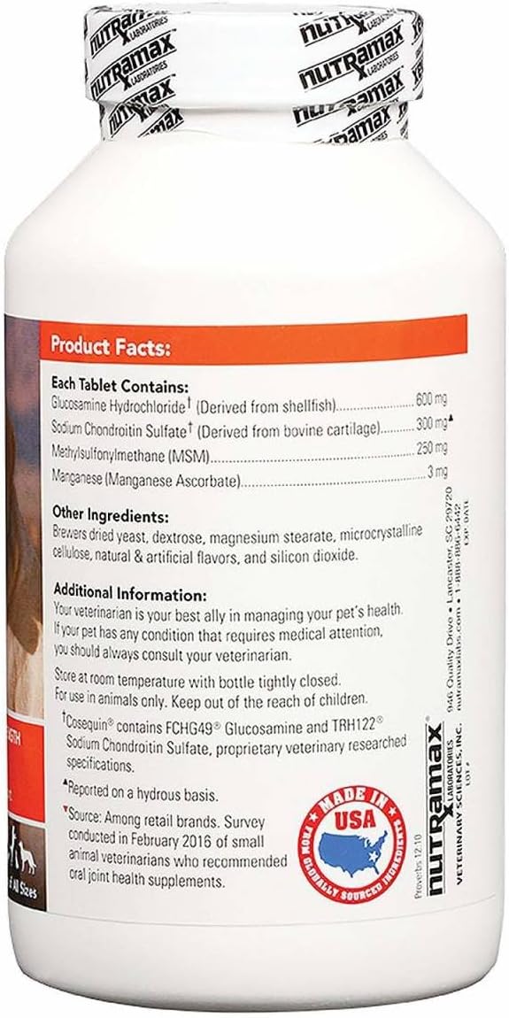 Nutramax Cosequin DS Plus MSM Chewable Tablets 180 Count [parallel import goods] - BeesActive Australia