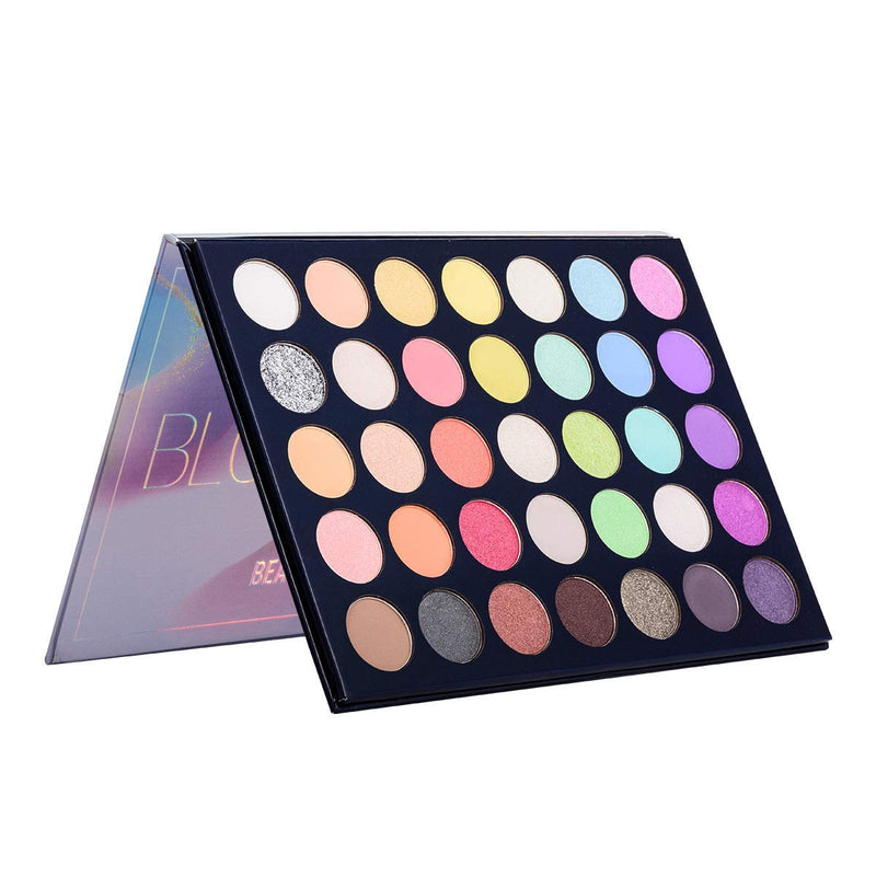 Makeup Palette 35 Color Pressed Powder Eyeshadow Shimmer Matte and Glitter Blooming up Waterproof Long Lasting Eye Shadow Profession Highly Pigment Easy Apply Eye Make Up Palette Blomming 35 color - BeesActive Australia