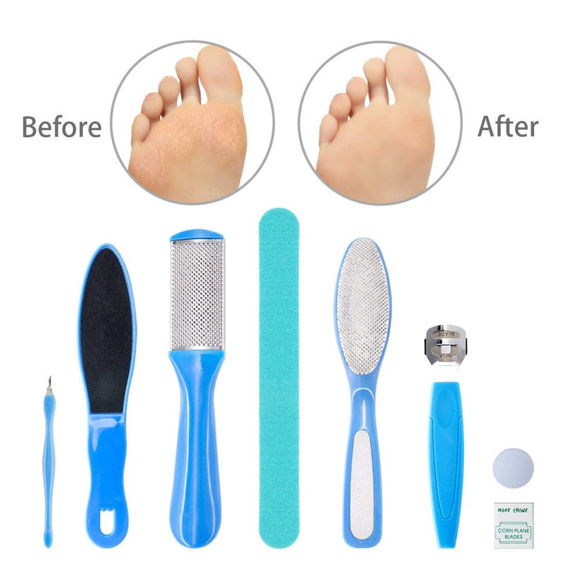 8 in 1 Professional Pedicure Tools Set, Stainless Steel Foot File Pedicure Rasp Callus Remover Shaver Kit, Best Foot Care for Women & Men Salon or Home - BeesActive Australia