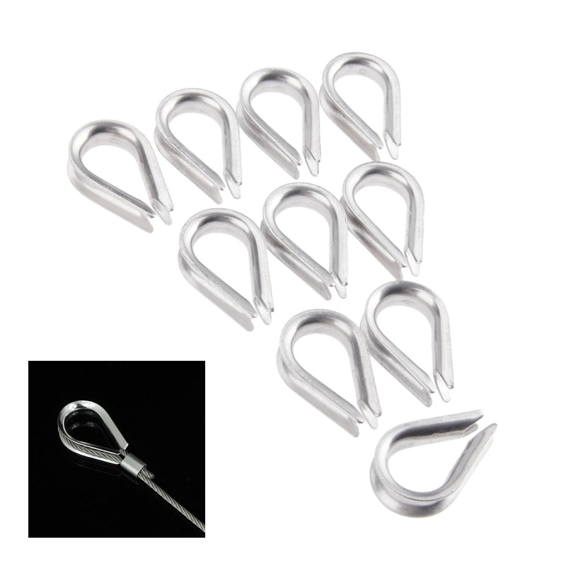 Mtsooning 10PCS Wire Thimble Rigging, M5 Stainless Steel Rope Thimble for 3/16 Inches Diameter Wire Cable - BeesActive Australia