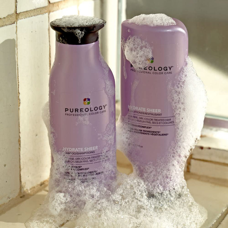 Pureology | Hydrate Sheer | Moisturising Shampoo | For Fine, Colour Treated Hair | Vegan Shampoo + Conditioner 266ml - BeesActive Australia