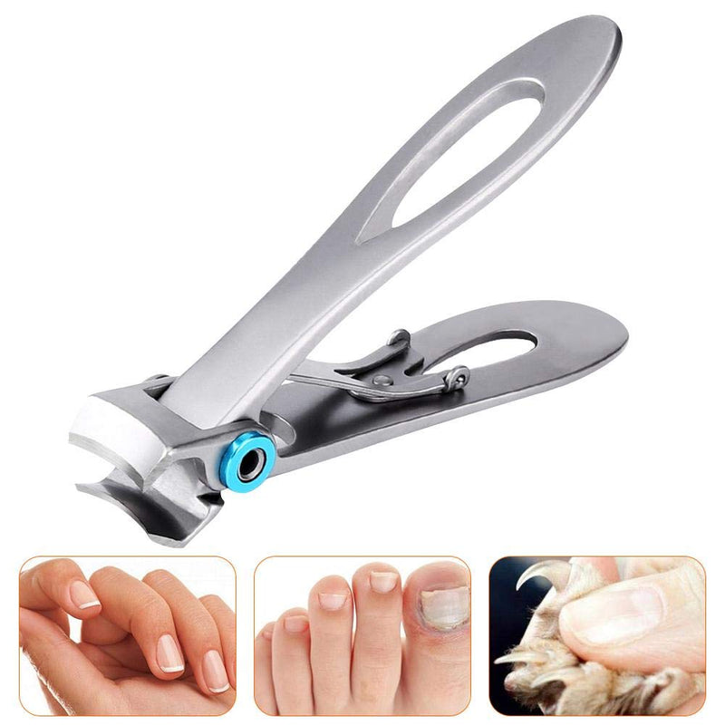 WXLAA Nail Clipper for Thick Nail Wide Jaw Heavy Duty Opening Stainless Steel Toenail Fingernail Cutter with Nail File Large Nail Trimmer for Men Women - BeesActive Australia