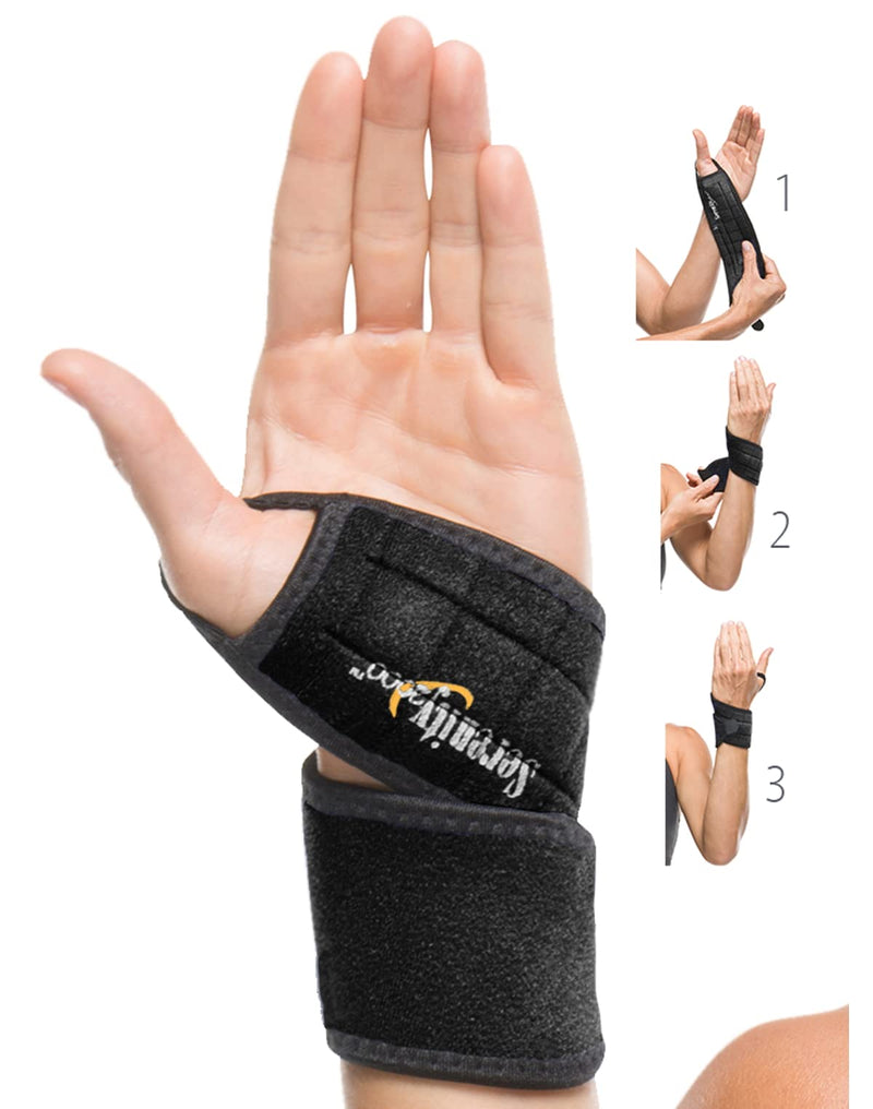 Serenity2000 Magnetic Therapy Wrist Support Wrap with Thumb Loop for Pain and Inflammation - Contains 13 Magnets, 400 Gauss Per Magnet - BeesActive Australia