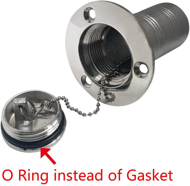 ISURE MARINE 1-1/2"(38mm) Boat Gas/Fuel/Diesel/Water/Waste Deck Fill/Filler with Keyless Cap 1-1/2" Marine Mirror- Polished 316 Stainless Steel Hardware for Boat Yacht Caravan DIESEL 1-1/2" - BeesActive Australia