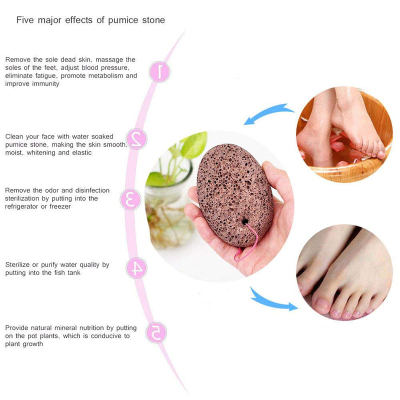 Jazzup Nature Earth Lava Pumice Stone for Foot Callus, Premium Callus Remover for Feet and Hands, Pedicure Tools, Exfoliation to Remove Dead Skin x 1PCS (Black or Brownness Random Color Delivered) - BeesActive Australia