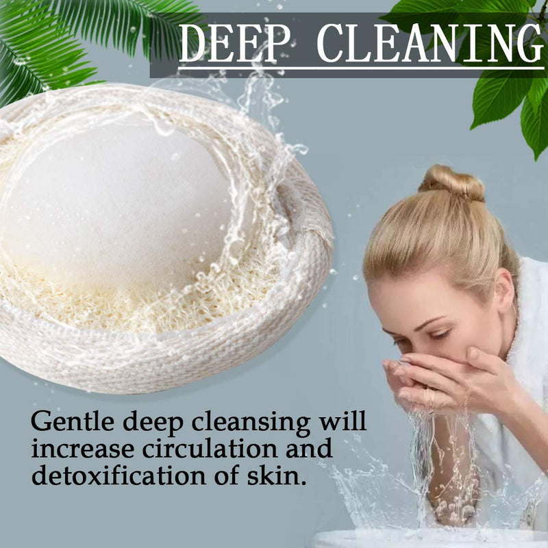 10 Pcs Exfoliating Loofah Sponge Pads, Face Loofah Exfoliator, Natural Luffa Sponge for Cleansing and Exfoliating Facial Skin, Perfect for Bath Spa - BeesActive Australia