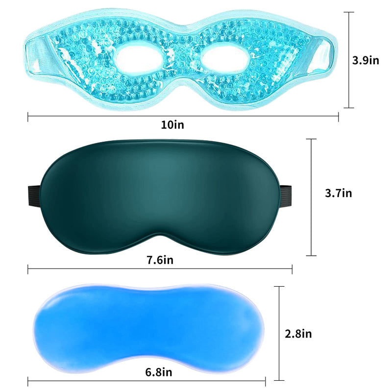 2 Pcs Eye Mask for Dark Circles and Puffiness, Reusable Puffy Eyes Treatment, Cool Mask & Warm Compress for Eyes, Cooling Gel Eye Mask for Puffiness - BeesActive Australia