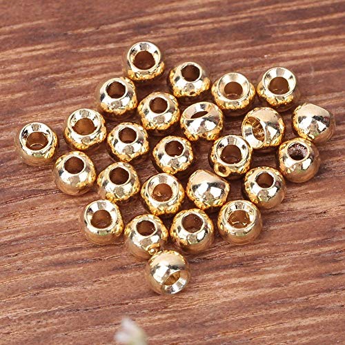 Bnineteenteam 25Pcs Fly Tying Beads Nymph Head Ball Beads Tungsten Alloy Beads Slotted Fly Tying Materials for Fly Fishing Accessory 4.6MM - BeesActive Australia