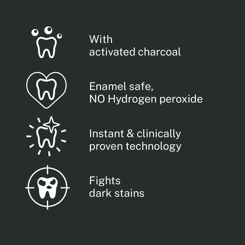 iWhite Teeth Whitening Kit for Dark Stain Remover - 10 Whitening Teeth Trays - Enriched with Activated Charcoal - Teeth Whitening Strips to Instantly Fight Stains from Coffee, Tea, Tobacco & Wine - BeesActive Australia