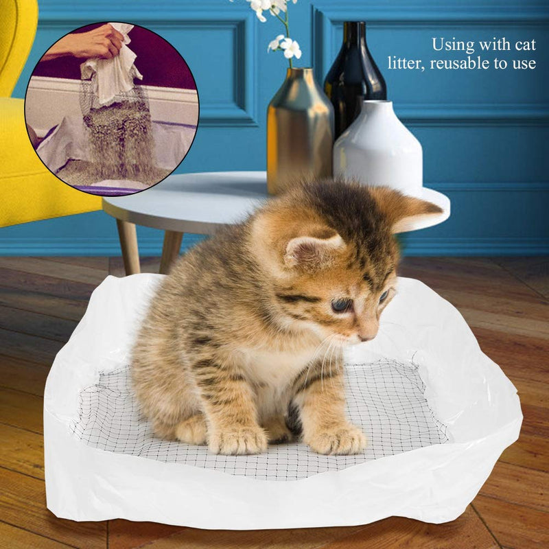 10Pcs/set Cat Litter Box Liner Tray Reusable Strong Pet Lifter Sifter Bag Cat Litter Liners - BeesActive Australia