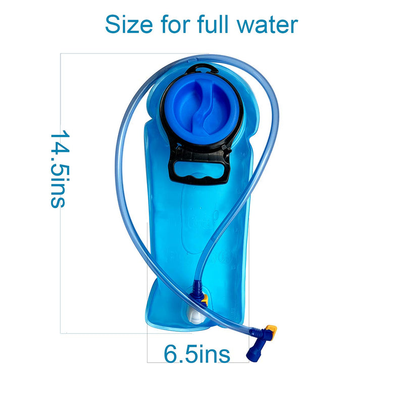 Update PEVA Hydration Bladder 2 Liter Leak Proof Water Reservoir, BPA Free Hydration Pack Replacement for Hiking Biking Climbing Cycling Running, Large Openin 2Lwith parts - BeesActive Australia