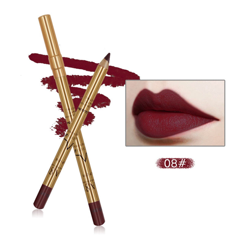 Wismee Lip Liner Pencil Set 8 Colors Professional Matte Lipliner with Sharpener Waterproof Long Lasting Smooth Natural Filler Contour Shaping Lip Makeup for Woman Soft Lip Liner Pen Makeup Cosmetic - BeesActive Australia