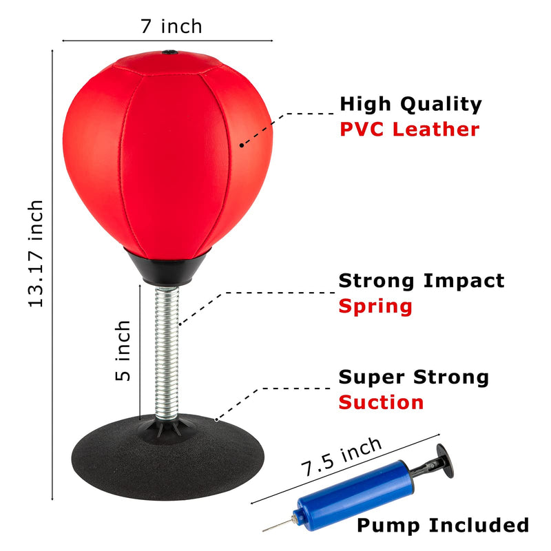 Stress Buster Desktop Punching Bag - Suctions to Your Desk, Raipoment Heavy Duty Stress Relief Ball, Funny Gifts for Boss or Coworker, Perfect for Kids and Adults - BeesActive Australia