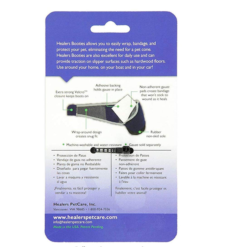 Healers Petcare Medical Dog Bootie, Single Unit - Blue Large 1 - BeesActive Australia