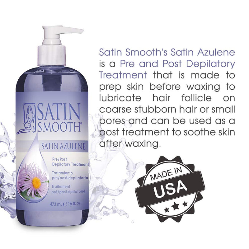 Satin Smooth Azulene Pre/Post Depilatory Treatment, 16 oz - BeesActive Australia