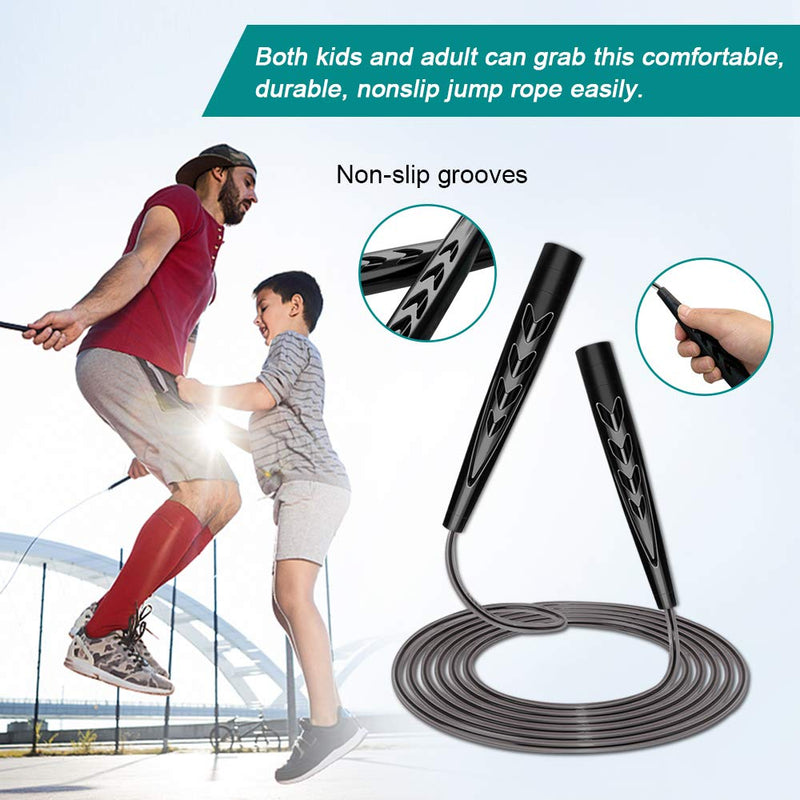 GonHui Jump Rope Workout for Men, Women and Kid Tangle-Free Speed Skipping Rope Adjustable Jumping Rope with Non-Slip Handle for Gym Exercise, Crossfit, Boxing, WOD, MMA and Endurance Trainin White - BeesActive Australia