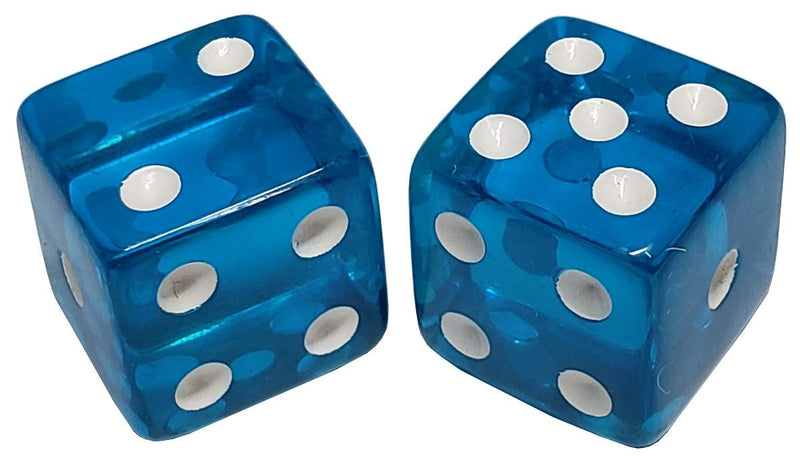 Cyber-Deals Craps Bundle Set Includes Las Vegas Style Felt Layout + 19mm Transparent Dice Pair Blue - BeesActive Australia