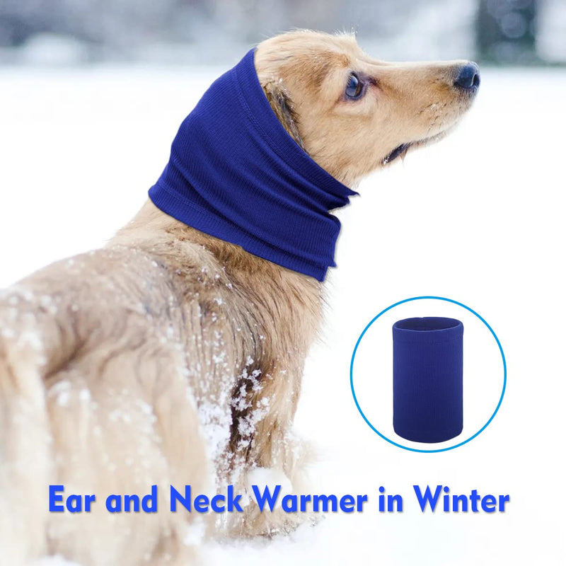 Dog Ear Muffs Noise Protection, 2 Pcs for Dogs, Dog Noise Cancelling Ear Muffs, Quiet Ears for Dogs, Dog Ear Wrap, The Grooming Tool for Calming Dogs(Black and Blue,M) - BeesActive Australia