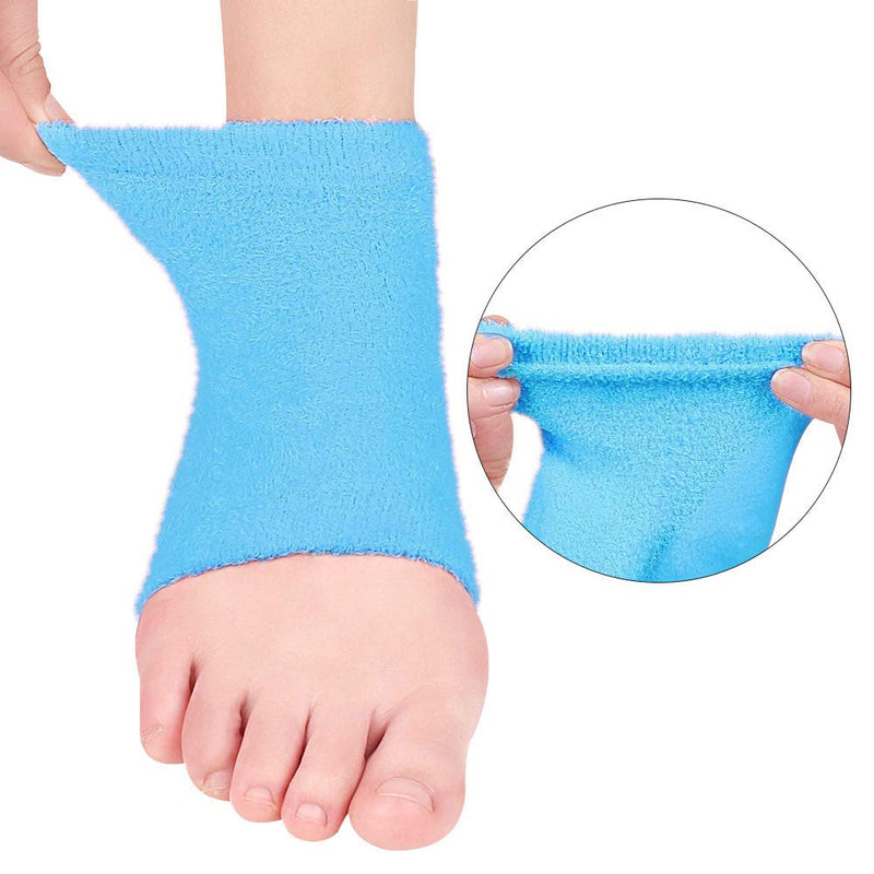 ZEPOHCK Moisturizing Heel Socks, Open Toe Socks, Cracked Gel Heel Socks, Foot Toeless Heel Repair Socks for Women Dry Hard Cracked Feet Heel (Blue) Blue - BeesActive Australia
