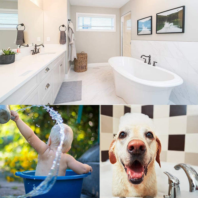Pet Faucet Sprayer,Sink Spray Hose Portable Shampoo Sprayer,Shower Head with Slip On Spout Bath and Shampoo Spray,Faucet to Shower Converter,Dog Shower Pet Bath Handheld Showerhead,White - BeesActive Australia