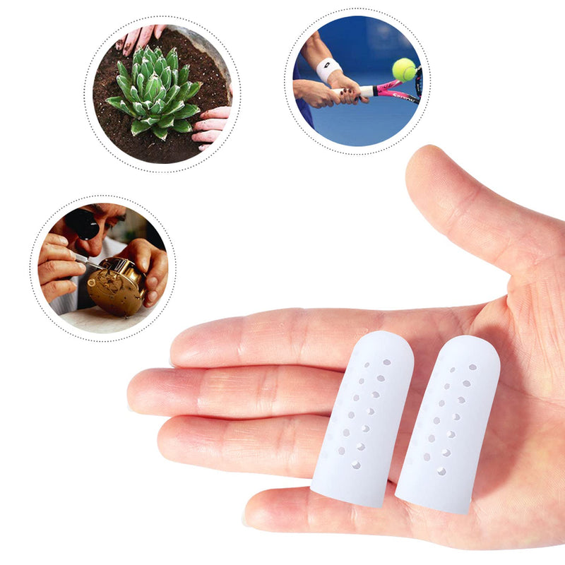 HioIoiH Finger Caps with Hole, Finger Cot Protectors Sleeves, Relief from Pain of Finger Tips Cracked, Arthritis - BeesActive Australia