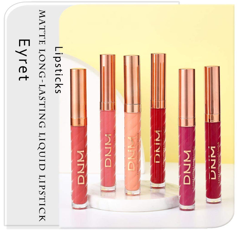 Eyret Matte Non-stick Cup Liquid Lipstick High Pigmented Not Faded Lip Gloss Long-lasting 24 Hours Lip Glaze Beauty Makeup for Women and Girls (Red3#) Red3# - BeesActive Australia